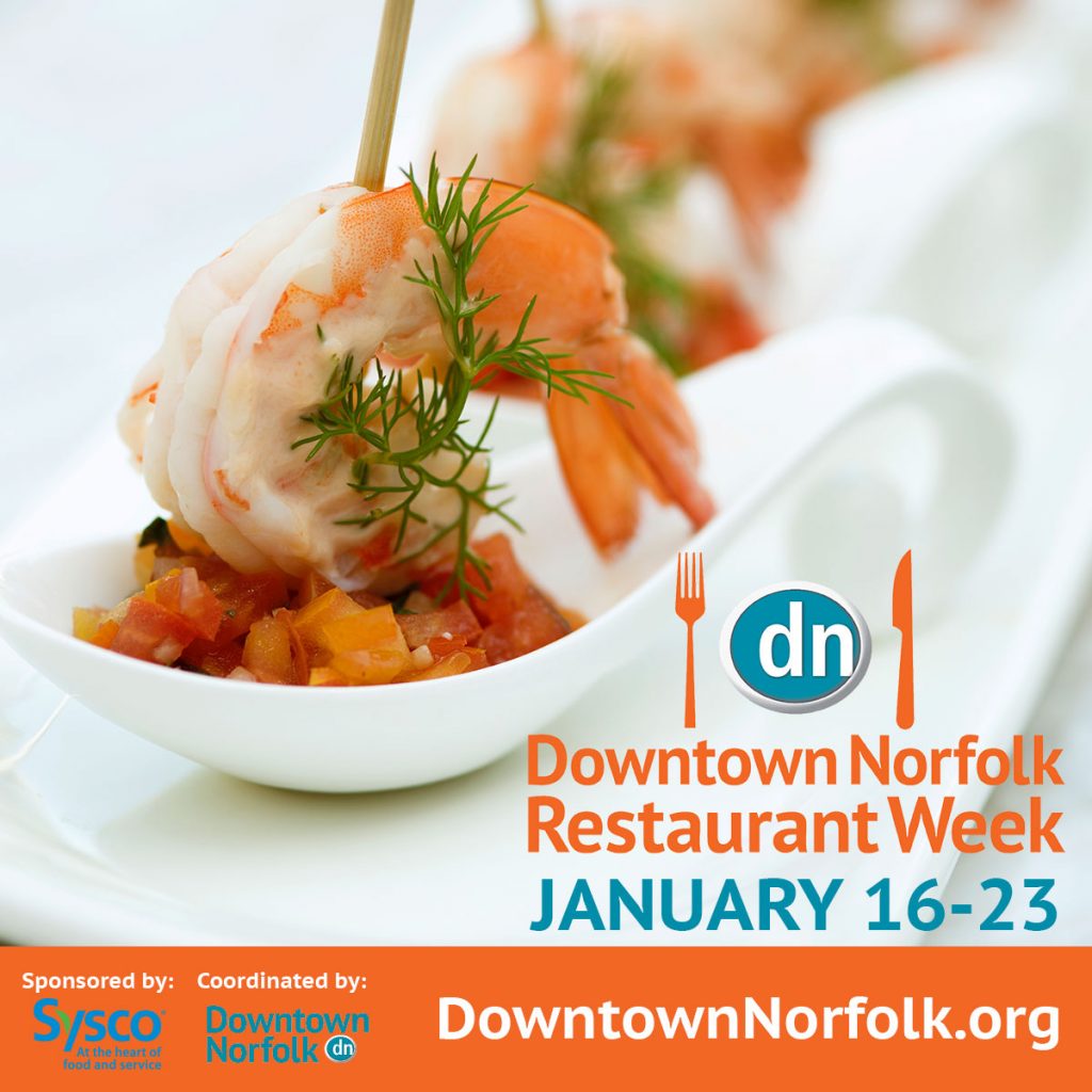 Downtown Norfolk Restaurant Week is January 16-23
