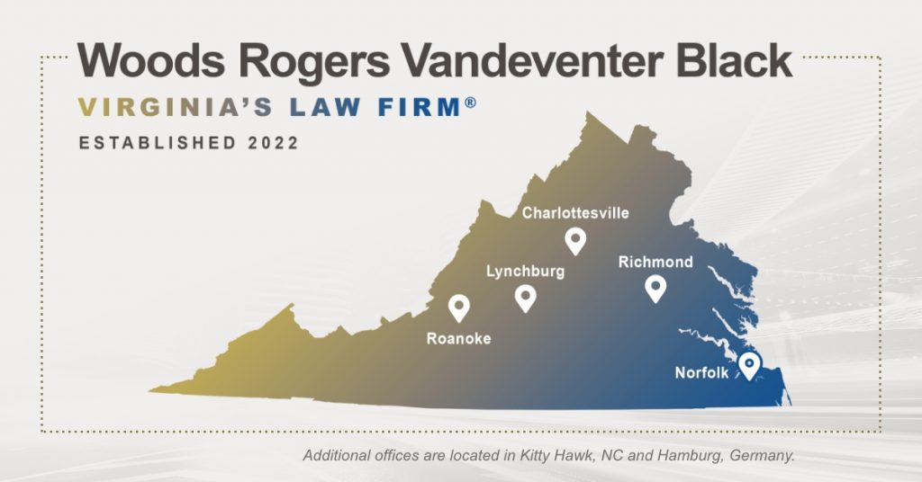 Woods Rogers and Vandeventer Black to Merge,   Forming Virginia-Based Powerhouse Law Firm