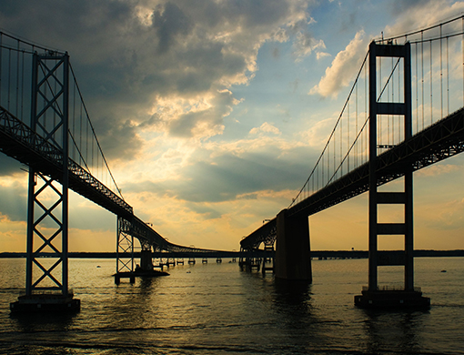Two Bridges in Hampton Roads