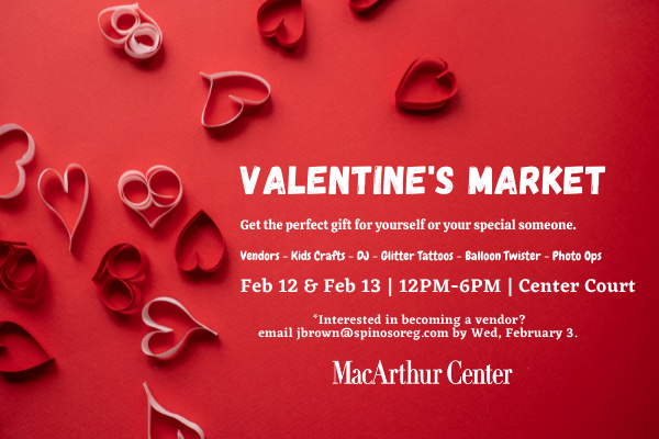 MacArthur Center – Valentine’s Market