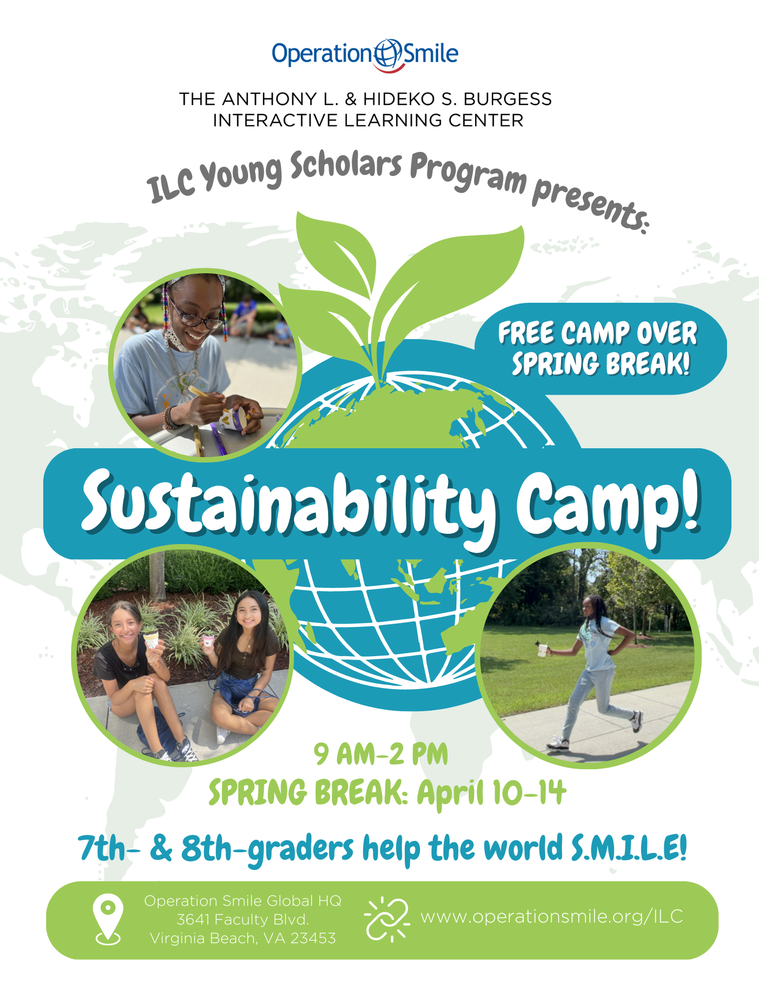Operation Smile Offers FREE Spring Break Camp for Middle and High School Students!