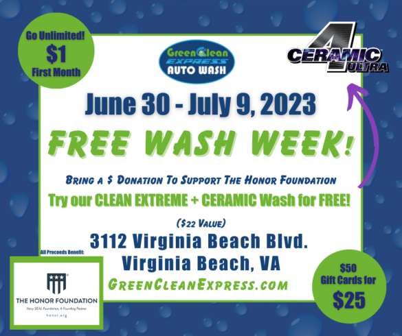 Free Wash Week at Green Clean Express Auto Wash!