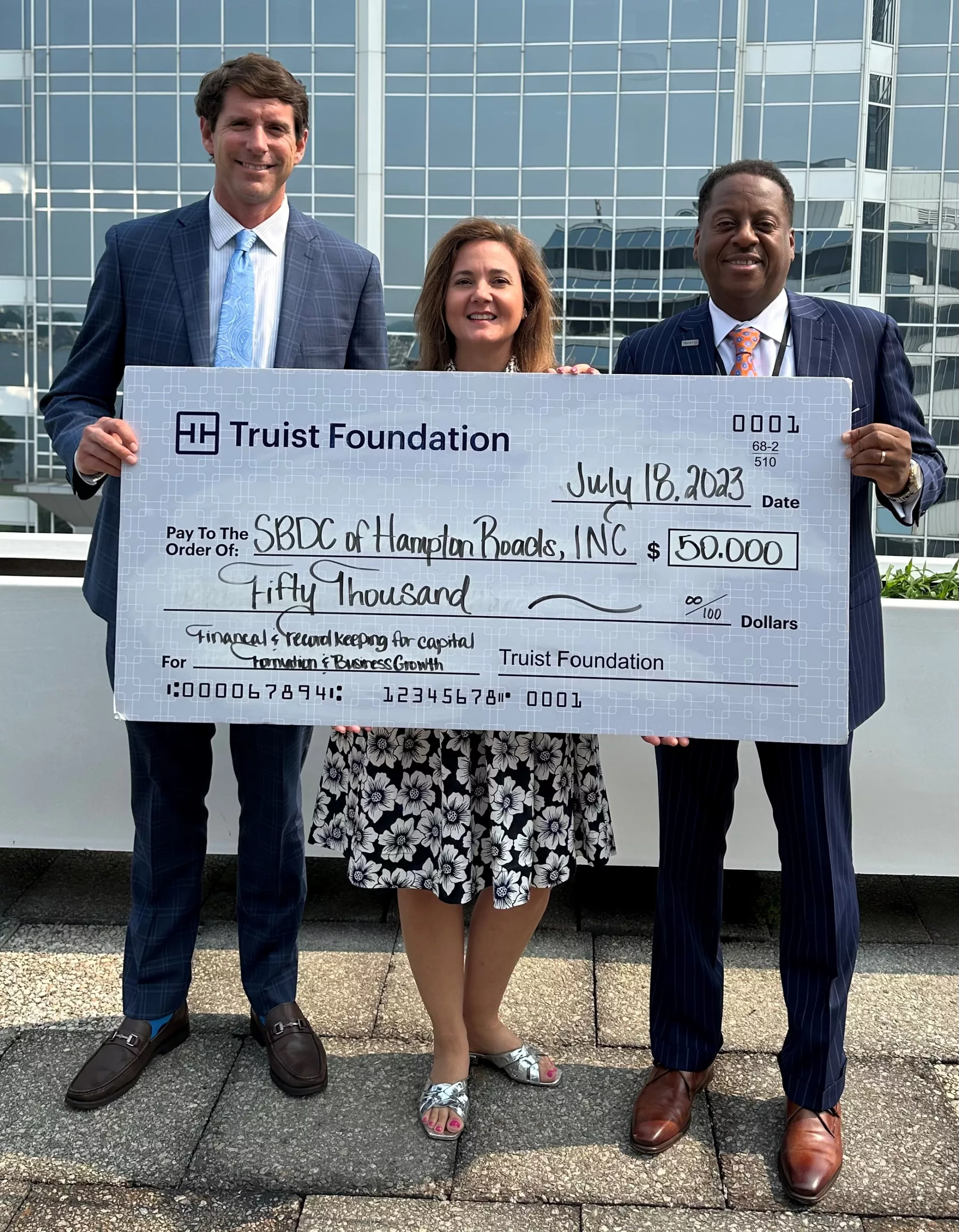 Hampton Roads Small Business Development Center Receives Funds from the Truist Foundation