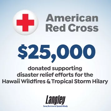 Langley Federal Credit Union Donates 25K to American Red Cross