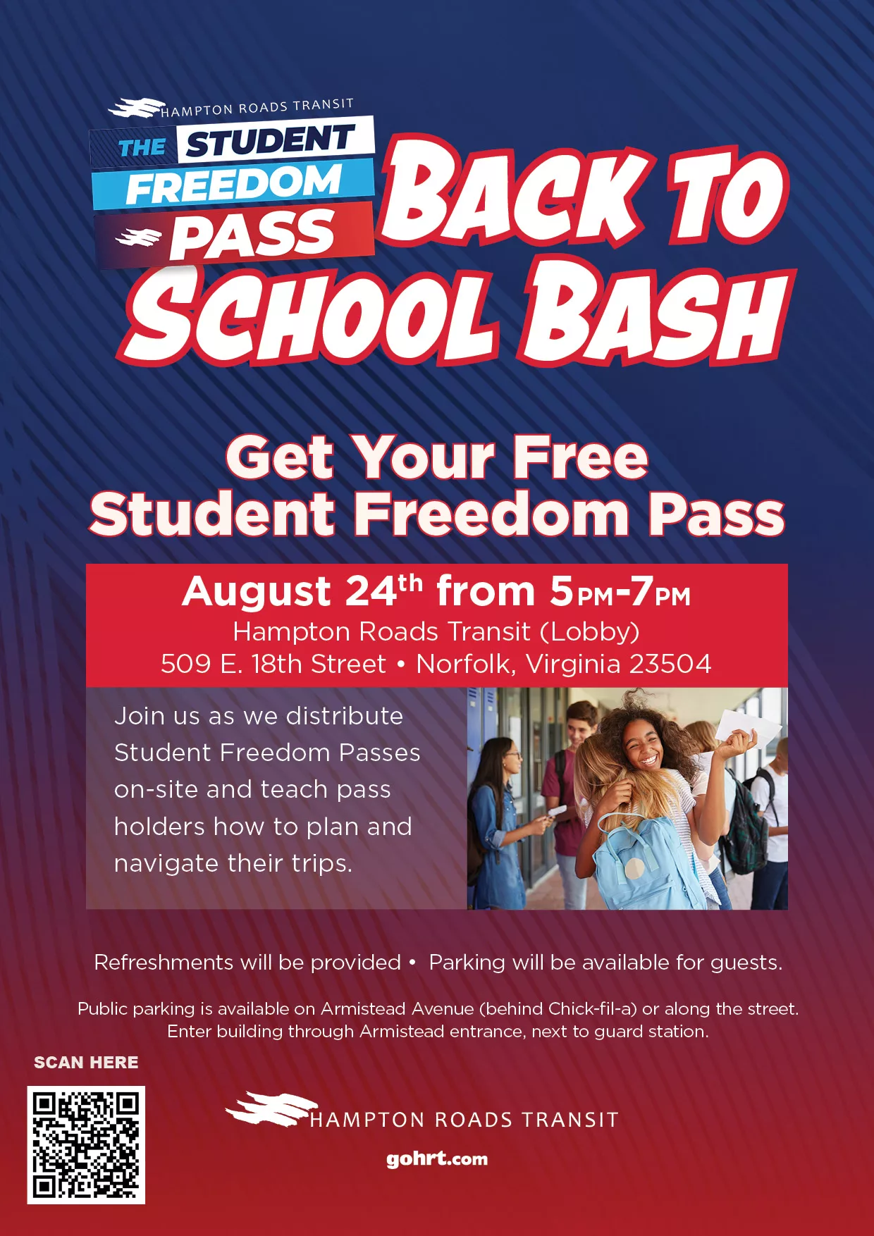 HRT to Host Student Freedom Pass Sign-up Event