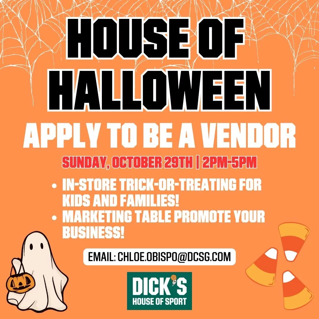 Join us on Oct. 29th from 2PM-5PM for House of Halloween at DICK’S House of Sport!
