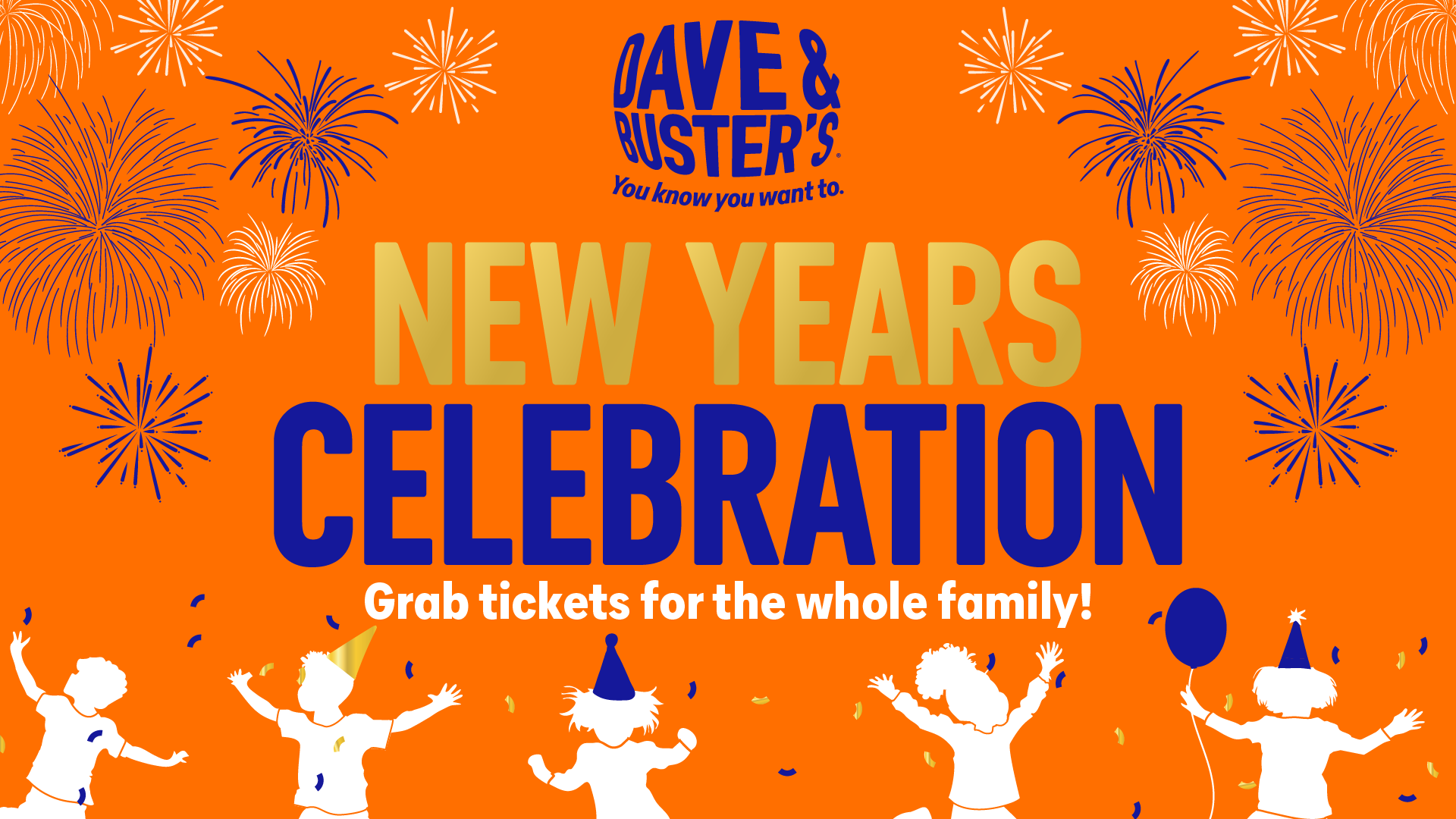 Ring in 2024 with the Family at Dave and Buster's Noon Years Eve