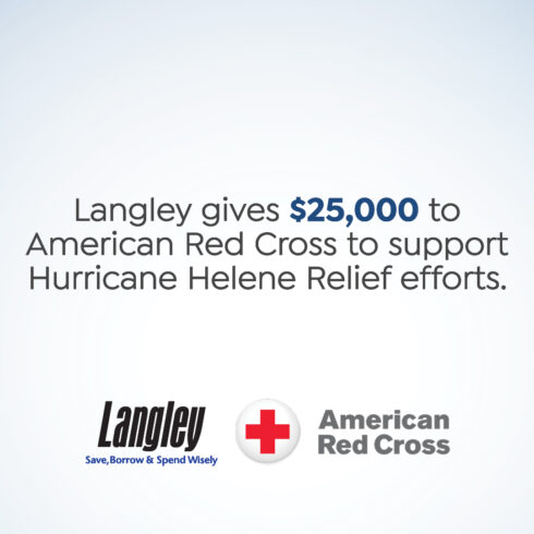 Langley Federal Credit Union Donates 25K to Hurricane Helene Disaster Relief Efforts Through American Red Cross