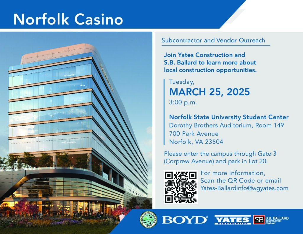 title:Norfolk Casino Subcontractor and Vendor Outreach Norfolk Casino Subcontractor and Vendor Outreach