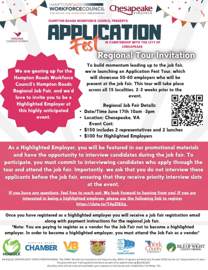 title:Hampton Roads Workforce Council’s Hampton Roads Regional Job Fair Hampton Roads Workforce Council’s Hampton Roads Regional Job Fair