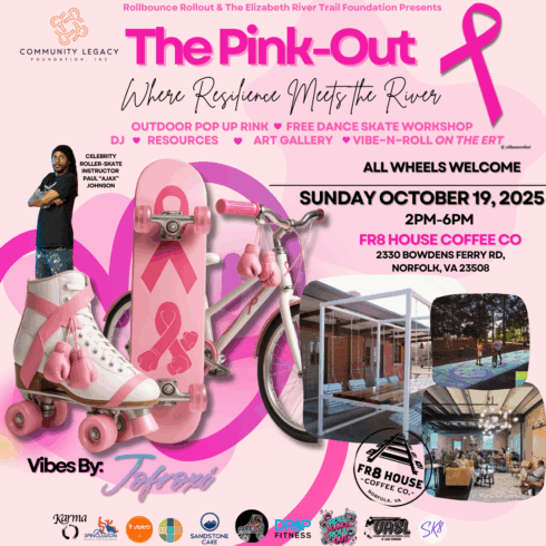 Outdoor Skating Rink pop-up on the ERT for Breast Cancer Awareness October 19th
