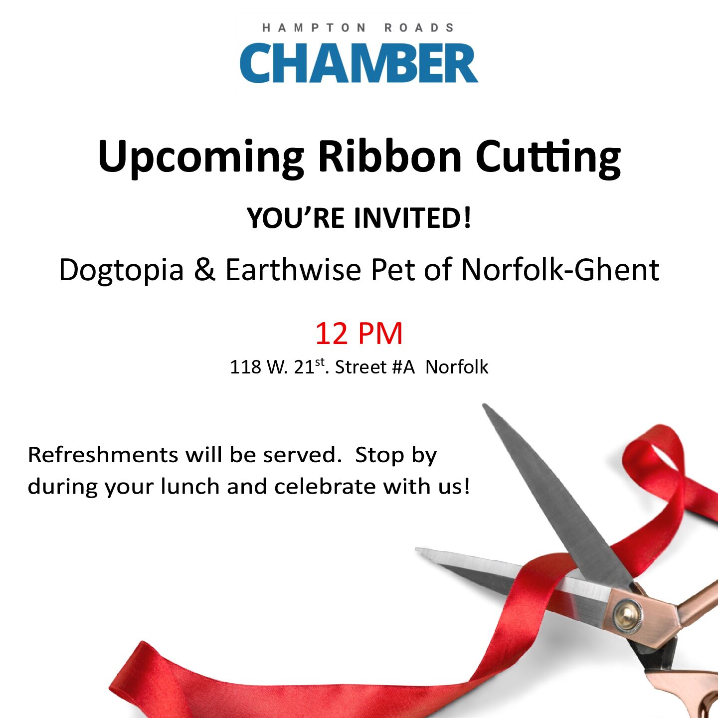 Ribbon Cutting: Dogtopia & Earthwise Pet of Norfolk