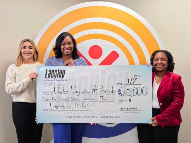 Langley Federal Credit Union Supports United Way of the Virginia Peninsula Government Shutdown Relief Fund